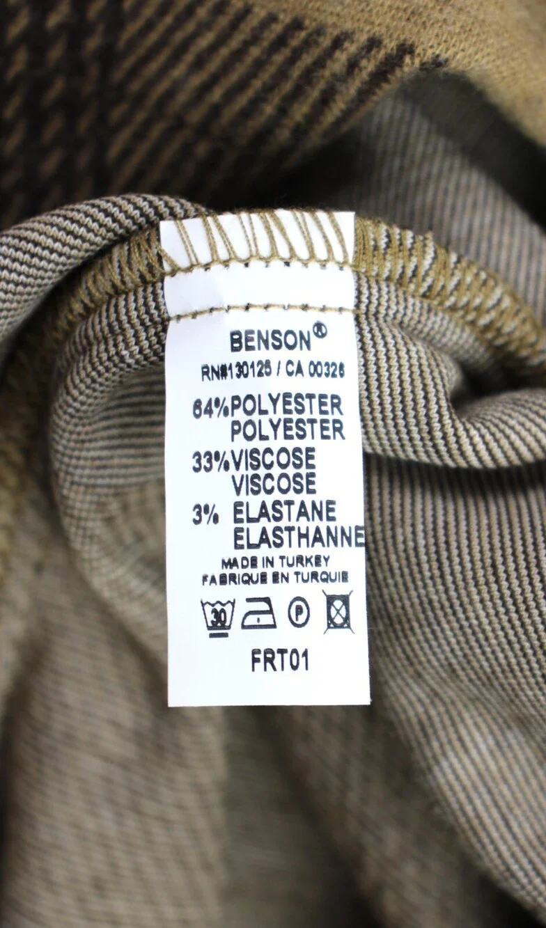 Benson Shirt Mens XL Brown Vienna Plaid Jersey Button Down Overshirt NWT $195